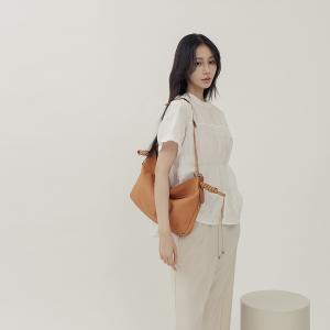 supportingrole 綁結設計寬廓型結構真皮手提肩斜背3用托特包 咖啡