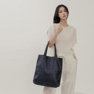 supportingrole 簡約設計子母包真皮手提肩側背托特包 黑