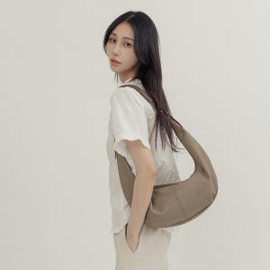 supportingrole 月牙垂墜慵懶時髦真皮手提肩斜背3用包 卡其綠