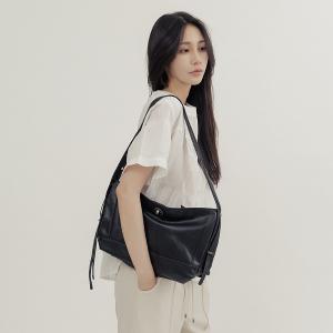 supportingrole 優雅時尚真皮多功能3用手提肩側背包 黑