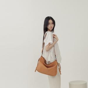 supportingrole 綁結設計寬廓型結構真皮手提肩斜背3用托特包 咖啡