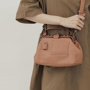 supportingrole 鉚釘鎖頭鑰匙真皮手提肩斜背3用醫生包 咖啡