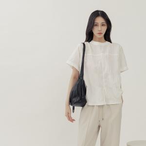 supportingrole  立體收摺簡約真皮手提斜肩背包 黑