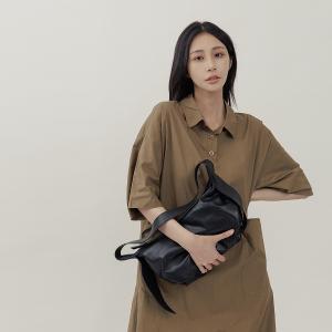 supportingrole 簡約真皮大方優雅斜肩背腋下包