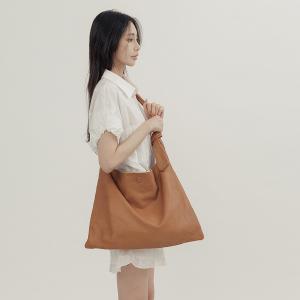 supportingrole 極簡結飾真皮托特包側背包 咖啡