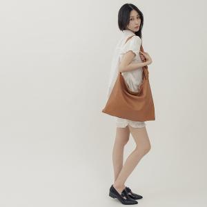 supportingrole 極簡結飾真皮托特包側背包 咖啡