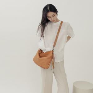 supportingrole 綁結設計寬廓型結構真皮手提肩斜背3用托特包 咖啡