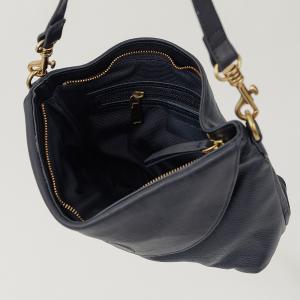 supportingrole 法式慵懶垂墜時髦真皮手提肩斜背3用包 黑