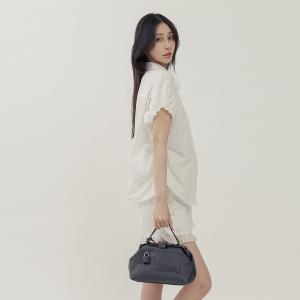 supportingrole 鉚釘鎖頭鑰匙真皮手提肩斜背3用醫生包 黑