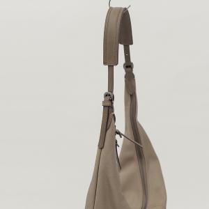 supportingrole 月牙垂墜慵懶時髦真皮手提肩斜背3用包 卡其綠