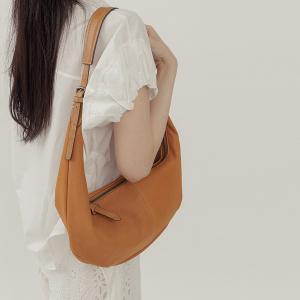 supportingrole  月牙垂墜慵懶時髦真皮手提肩斜背3用包 咖啡