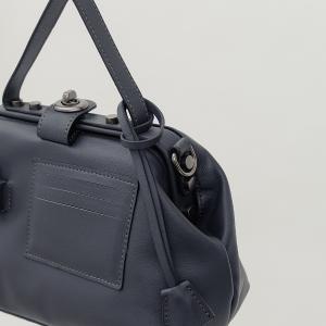 supportingrole 鉚釘鎖頭鑰匙真皮手提肩斜背3用醫生包 黑