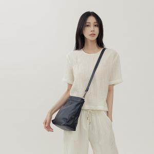 supportingrole 簡約設計子母包真皮手提肩側背托特包 黑