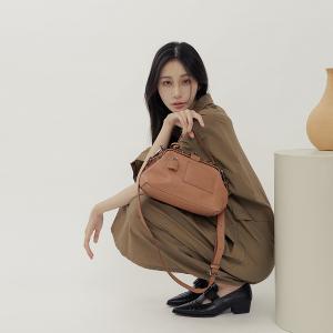 supportingrole 鉚釘鎖頭鑰匙真皮手提肩斜背3用醫生包 咖啡