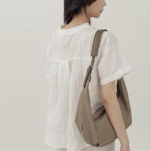 supportingrole 月牙垂墜慵懶時髦真皮手提肩斜背3用包 卡其綠