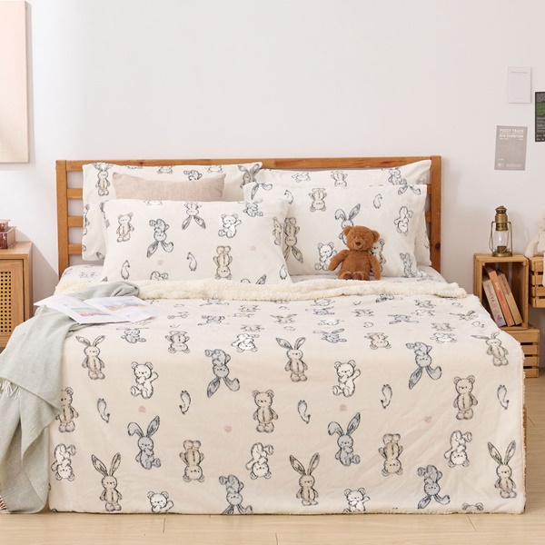 【DUYAN 竹漾】法蘭絨羊羔絨毯 / 小步舞曲