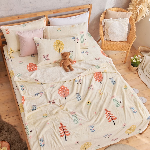 【DUYAN 竹漾】法蘭絨羊羔絨毯 / 秋野澄風