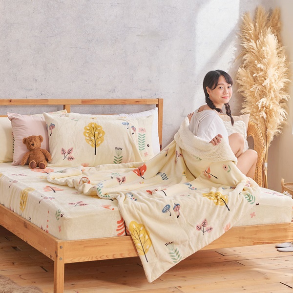 【DUYAN 竹漾】法蘭絨羊羔絨毯 / 秋野澄風