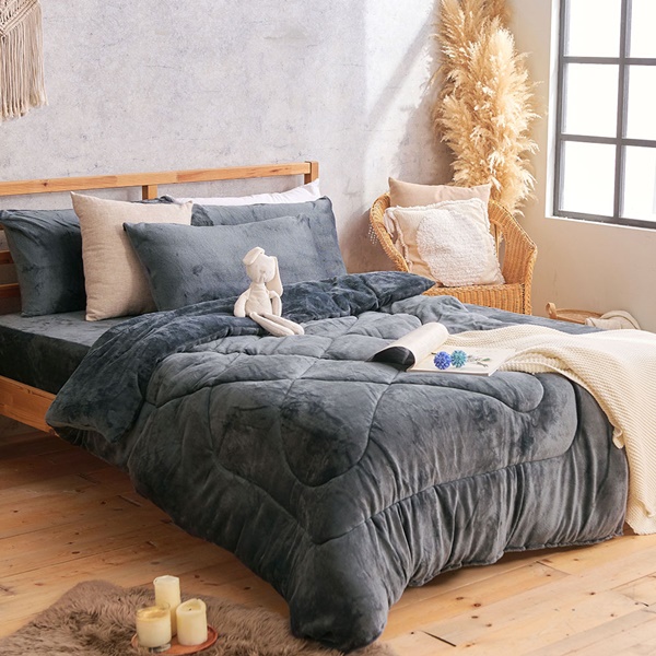 【DUYAN 竹漾】Heat-Fi 法蘭絨暖暖被 / 沉穩灰
