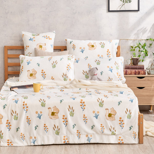 【DUYAN 竹漾】法蘭絨羊羔絨毯 / 小松森旅