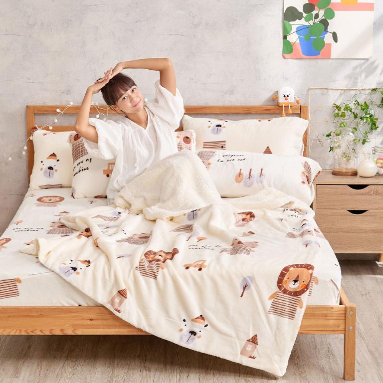 【DUYAN 竹漾】法蘭絨羊羔絨毯 / 肯亞大地