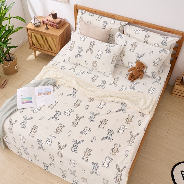 【DUYAN 竹漾】法蘭絨羊羔絨毯 / 小步舞曲