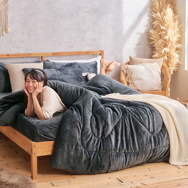 【DUYAN 竹漾】Heat-Fi 法蘭絨暖暖被 / 沉穩灰
