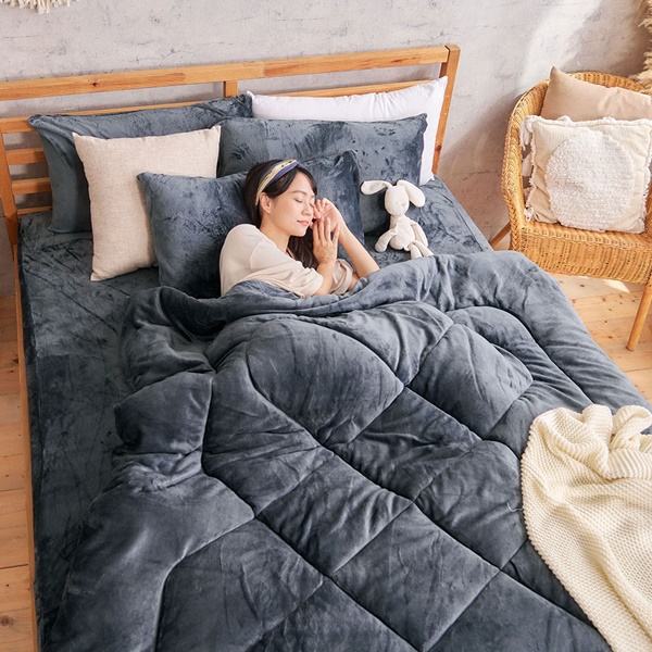 【DUYAN 竹漾】Heat-Fi 法蘭絨暖暖被 / 沉穩灰