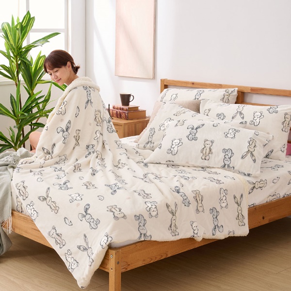 【DUYAN 竹漾】法蘭絨羊羔絨毯 / 小步舞曲