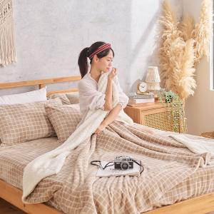 【DUYAN 竹漾】法蘭絨羊羔絨毯 / 濃縮卡布