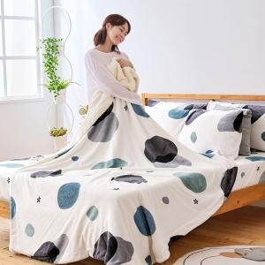 【DUYAN 竹漾】法蘭絨羊羔絨毯 / 漫影水語