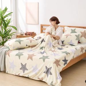 【DUYAN 竹漾】法蘭絨羊羔絨毯 / 彩光初星