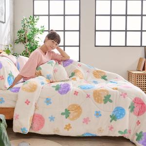 【DUYAN 竹漾】Heat-Fi 法蘭絨暖暖被 / 草莓乳酪