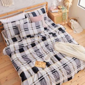 【DUYAN 竹漾】法蘭絨單人三件式床包兩用毯被組 / 蘇格布魯