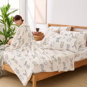 【DUYAN 竹漾】法蘭絨羊羔絨毯 / 小步舞曲