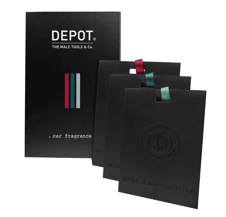 DEPOT 車用香氛三件組(清新黑胡椒、黑茶迷霧、舒緩鼠尾草)