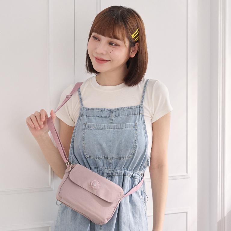 B.S.D.S冰山袋鼠 - 時光旅人 - 知性輕巧百搭斜背小包 - 淡紫色【B171PR】