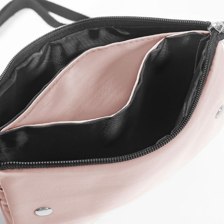 B.S.D.S冰山袋鼠 - 悠活詩集 - 格紋橫式三層斜背小包 - 灰藍色【S003KB】