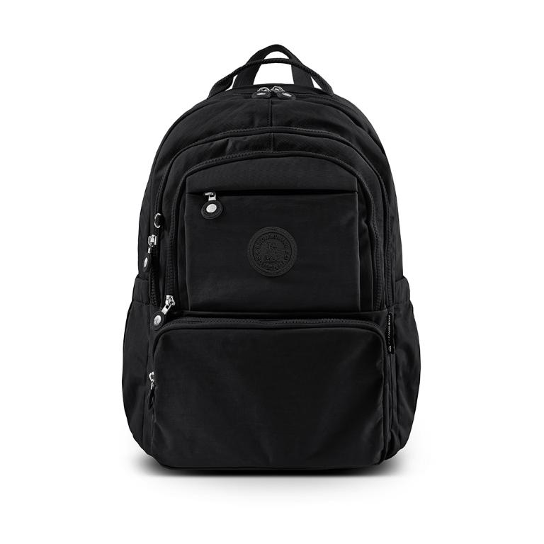 B.S.D.S冰山袋鼠 - 蜜糖日記 - 輕旅多口袋附插袋胸扣後背包 - 黑色【A218K】