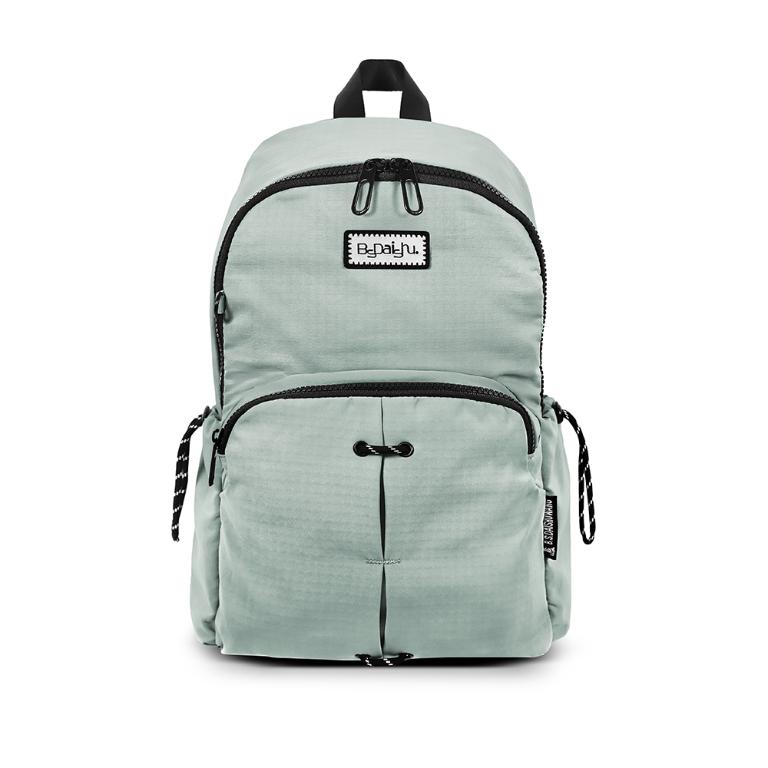 B.S.D.S冰山袋鼠 - 悠活詩集 - 格紋造型後背包 - 灰藍色【S-205KB】