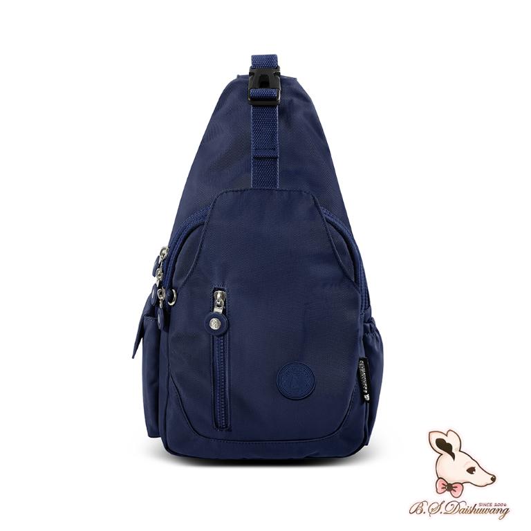 B.S.D.S冰山袋鼠 - 時光旅人 - 知性插扣單肩後背兩用包 - 藍色【B1367B】