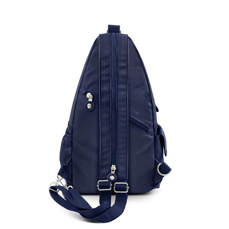 B.S.D.S冰山袋鼠 - 時光旅人 - 知性插扣單肩後背兩用包 - 藍色【B1367B】