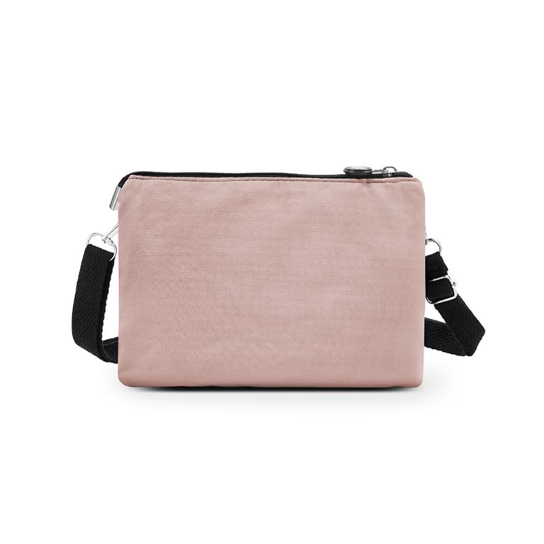 B.S.D.S冰山袋鼠 - 悠活詩集 - 格紋橫式三層斜背小包 - 粉色【S003P】