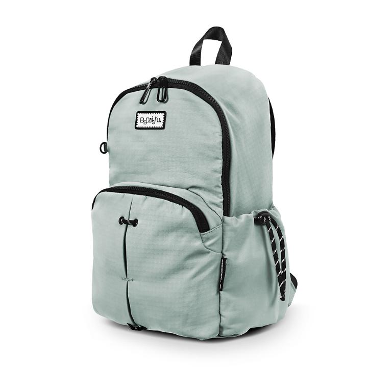 B.S.D.S冰山袋鼠 - 悠活詩集 - 格紋造型後背包 - 灰藍色【S-205KB】