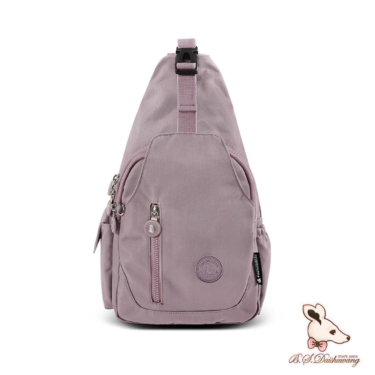 B.S.D.S冰山袋鼠 - 時光旅人 - 知性插扣單肩後背兩用包 - 淡紫色【B1367PR】