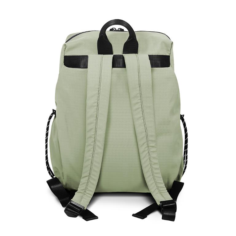 B.S.D.S冰山袋鼠 - 悠活詩集 - 格紋學院風後背包 - 卡其綠【D-1393G】