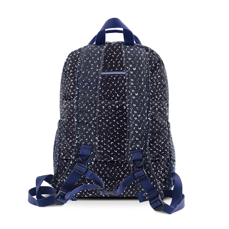 B.S.D.S冰山袋鼠 - 楓糖瑪芝 - 輕旅多口袋附插袋胸扣後背包 - 幾何藍【A218BB】