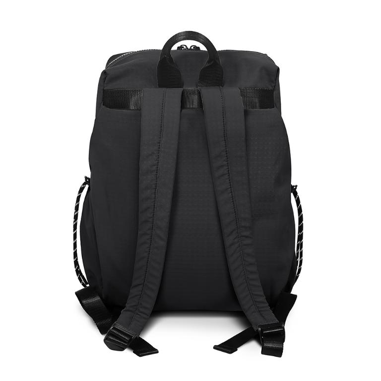 B.S.D.S冰山袋鼠 - 悠活詩集 - 格紋學院風後背包 - 黑色【D-1393K】