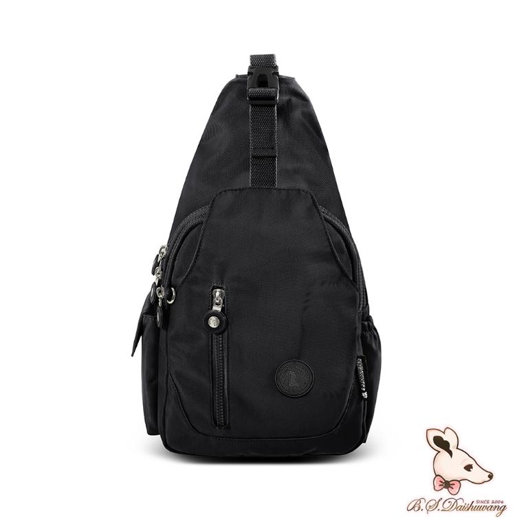 B.S.D.S冰山袋鼠 - 時光旅人 - 知性插扣單肩後背兩用包 - 黑色【B1367K】