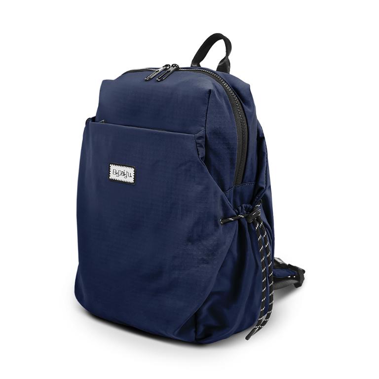 B.S.D.S冰山袋鼠 - 悠活詩集 - 格紋學院風後背包 - 寶藍色【D-1393B】